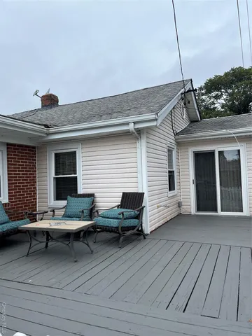 a outdoor space with patio furniture