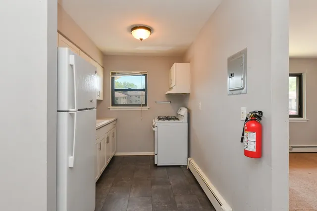 an empty room with an entryway