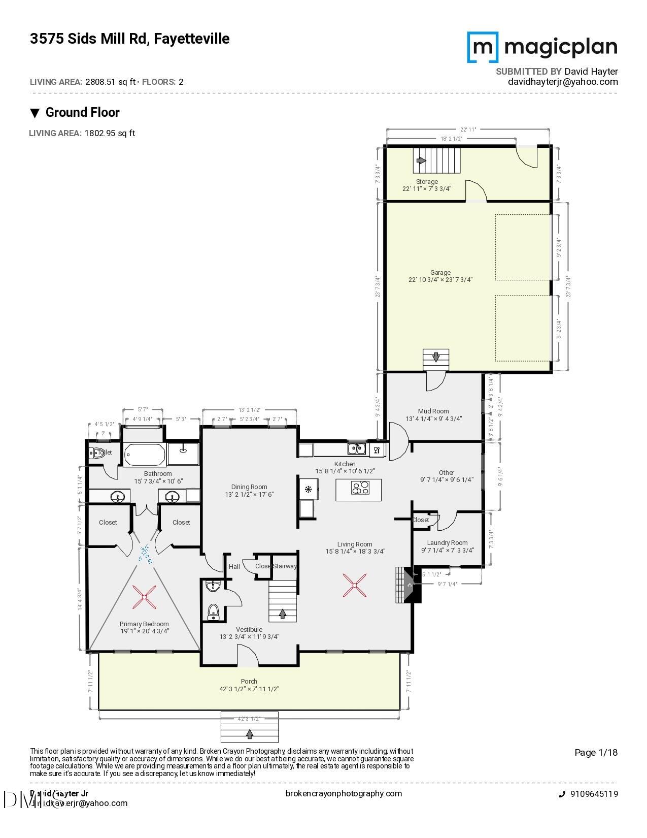3575 Sids Mill Road Fayetteville, NC 28312 - Photo 62 of 63 Floor Plan (1st Floor)