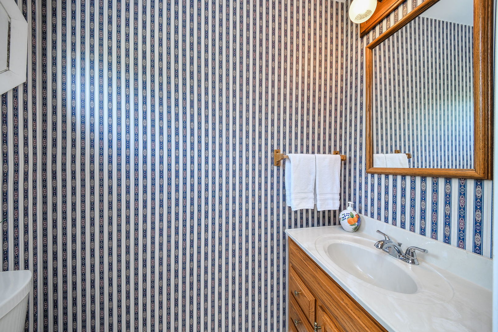 1344 South Main Street Wheaton, IL 60189 - Photo 7 of 20 a bathroom with a sink and a mirror