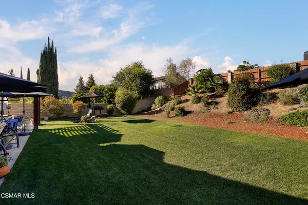 a view of a backyard