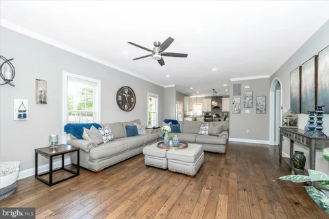 a view of a livingroom with a flat screen tv