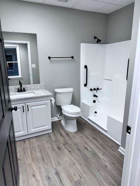 370 Buchanan Circle Dallas, GA 30157 - Photo 52 of 54 a bathroom with a sink a toilet and a large mirror