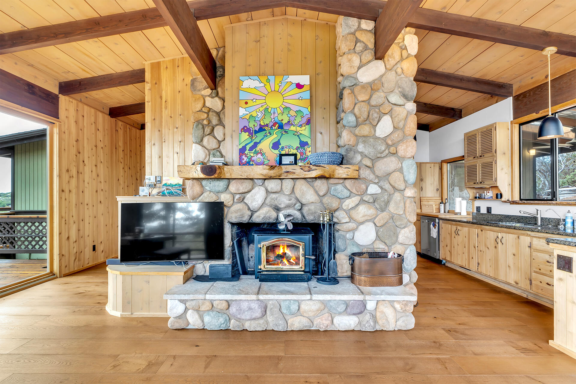 27011 Lookout Lane Idyllwild, CA 92549 - Photo 14 of 68 a living room with furniture and a fireplace