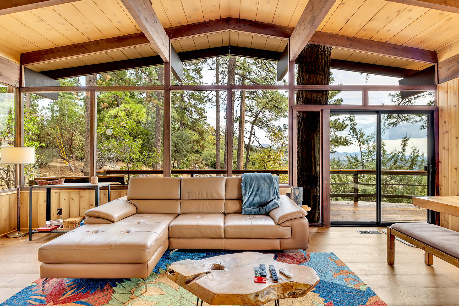 27011 Lookout Lane Idyllwild, CA 92549 - Photo 17 of 68 a living room with furniture and a large window