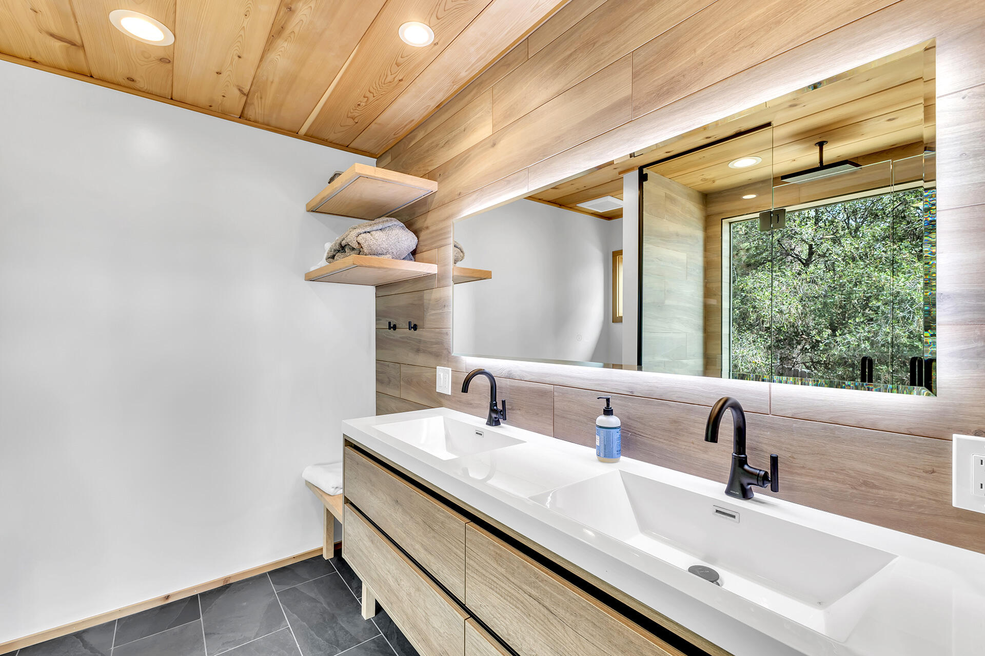 27011 Lookout Lane Idyllwild, CA 92549 - Photo 42 of 68 a bathroom with a sink and a mirror