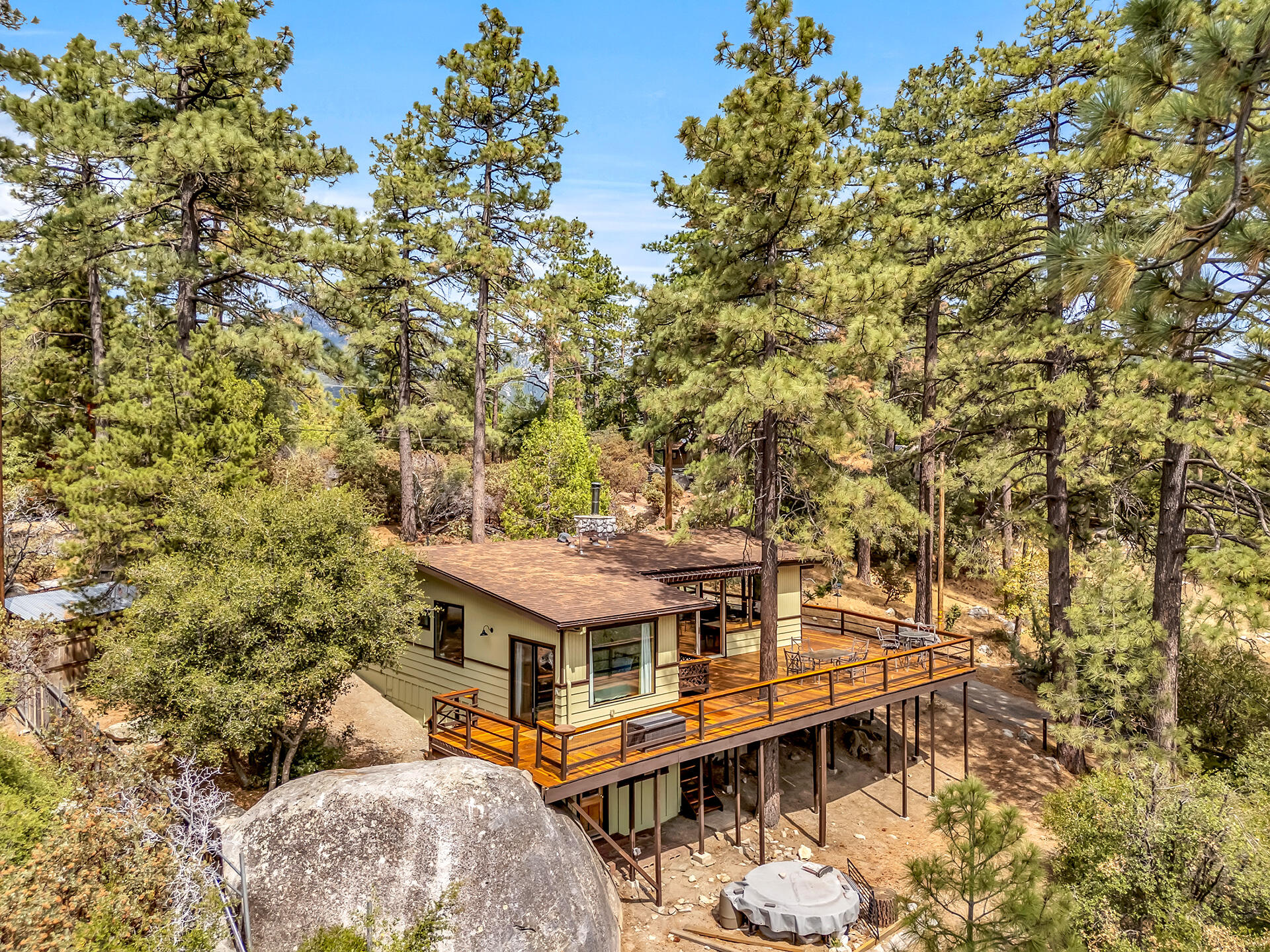 27011 Lookout Lane Idyllwild, CA 92549 - Photo 5 of 68 aerial view of a house with a large tree