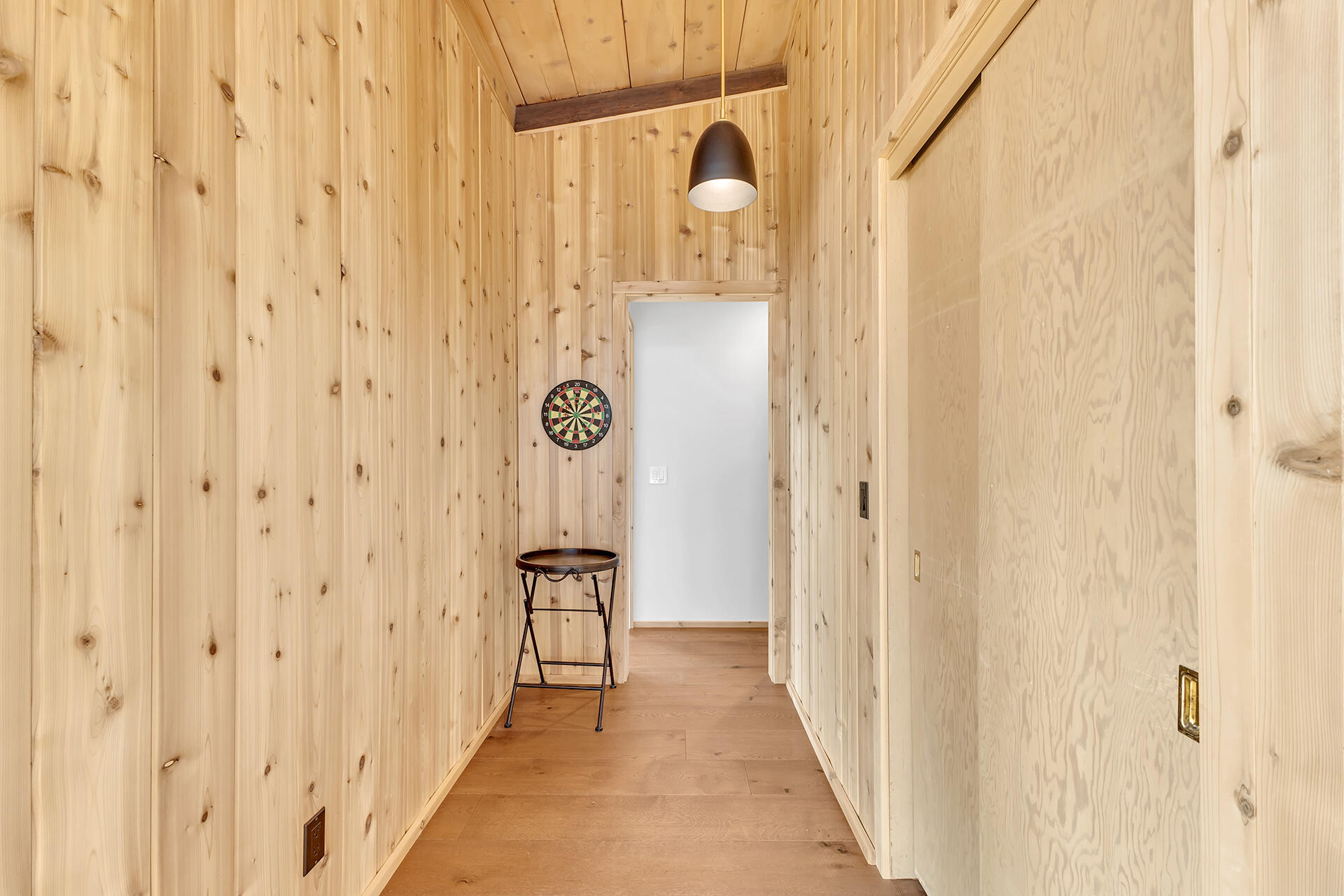 27011 Lookout Lane Idyllwild, CA 92549 - Photo 55 of 68 a view of a hallway with wooden floor and entryway