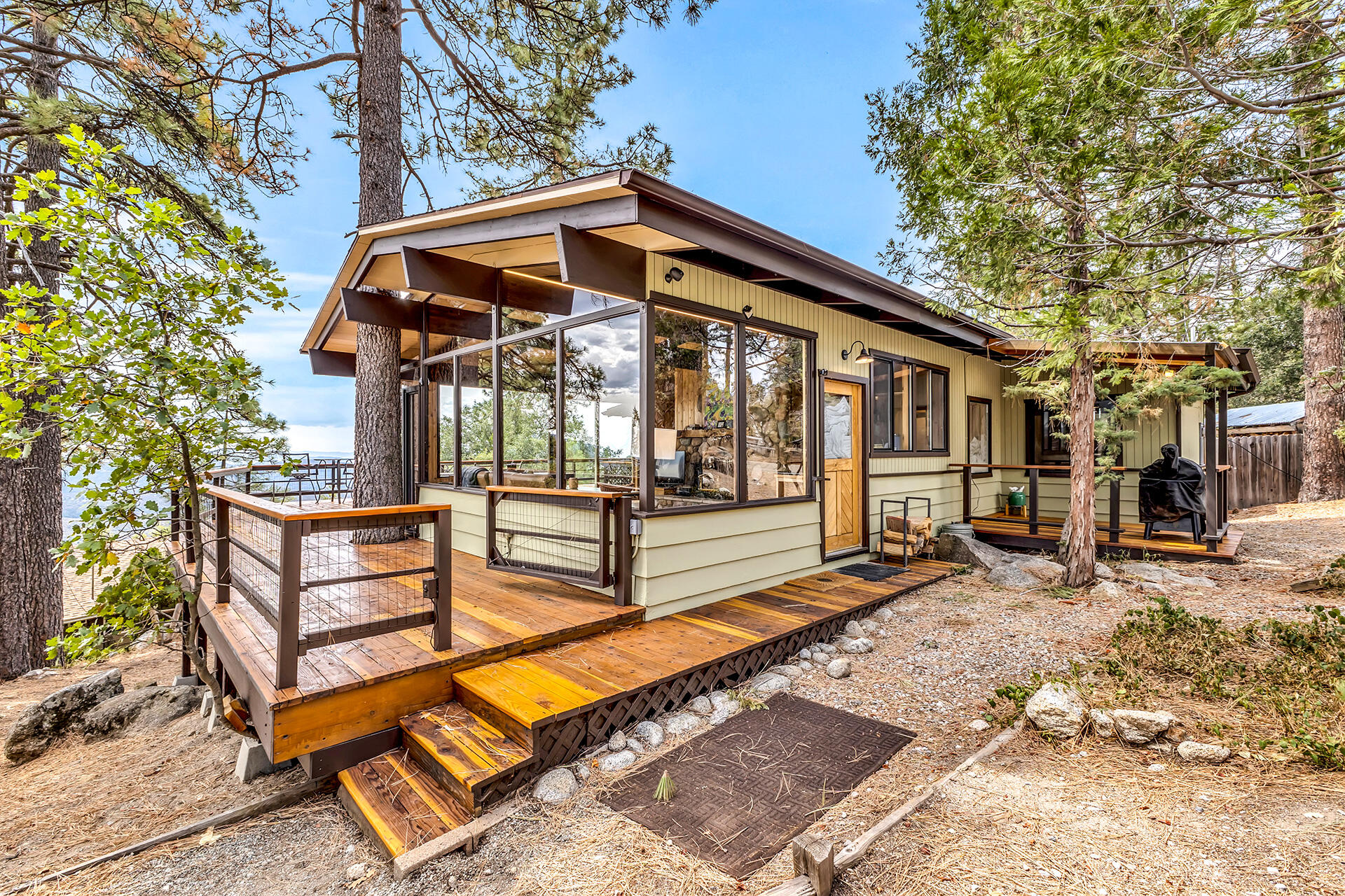 27011 Lookout Lane Idyllwild, CA 92549 - Photo 65 of 68 a view of a bench in the backyard of a house