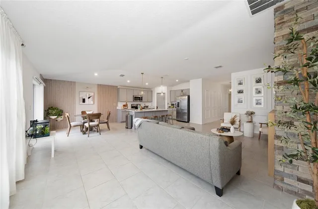 a view of a livingroom with furniture and a living room