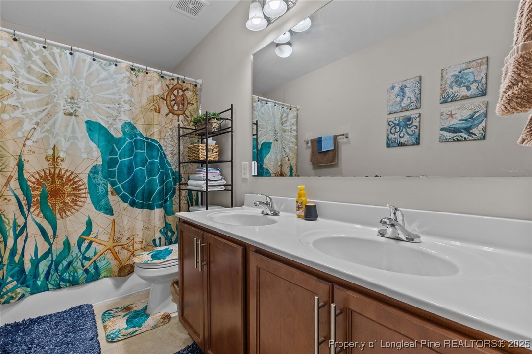 160 Huzzas Circle Cameron, NC 28326 - Photo 14 of 34 a bathroom with a sink a mirror and a toilet