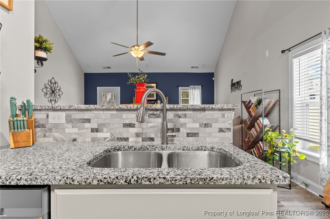 160 Huzzas Circle Cameron, NC 28326 - Photo 6 of 34 a bathroom sink with a granite countertop sink and a mirror