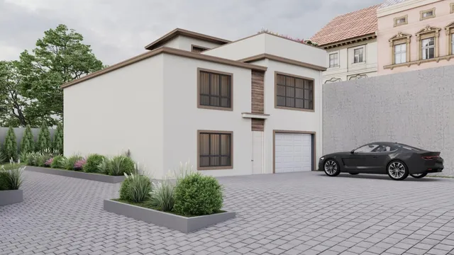 a house with garden in front of it