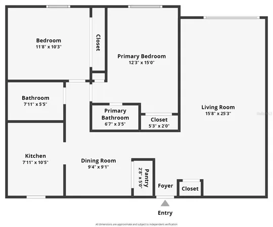 an aerial view of a building with garden space