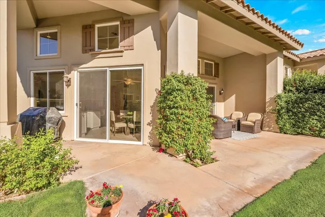 a view of a yard with an outdoor space