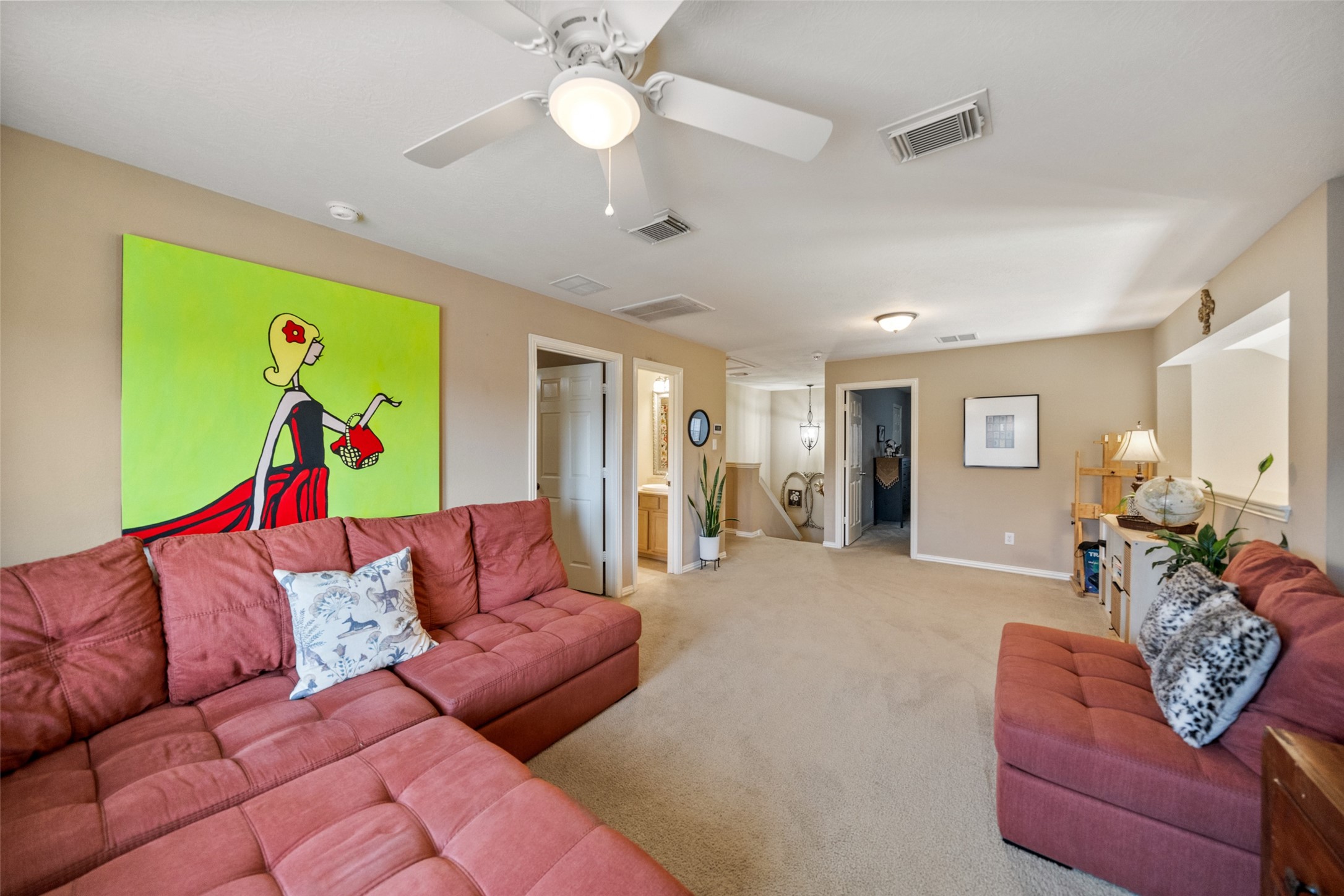 14422 Andrews Ridge Lane Humble, TX 77396 - Photo 29 of 40 a living room with furniture and wooden floor
