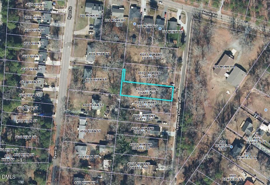 4513 Laymans Chapel Road Durham, NC 27704 - Photo 15 of 15 Tax map aerial