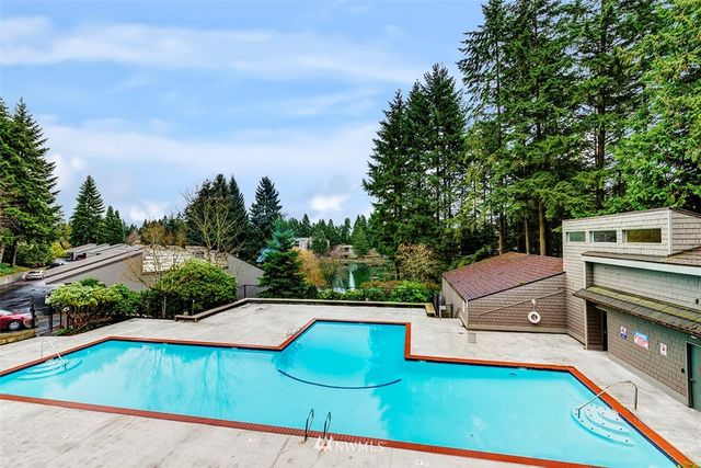 a view of a lake with houses