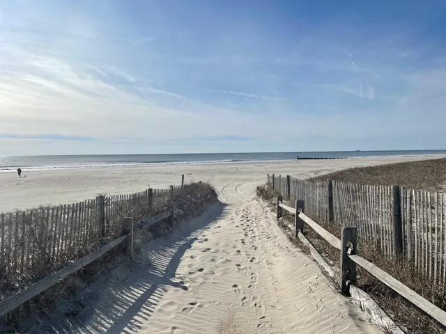 a view of beach and ocean