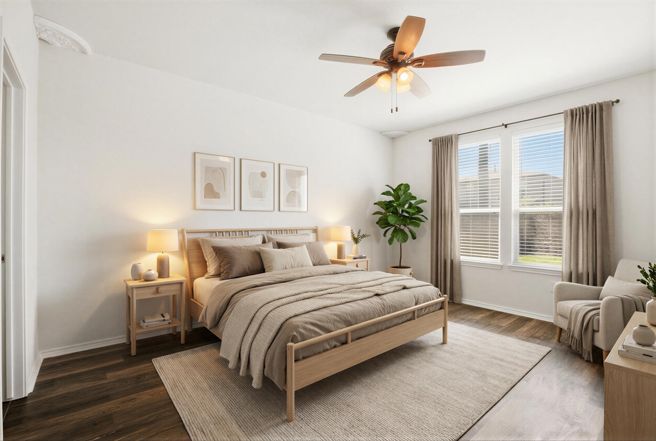 4611 Windmill Run Drive Houston, TX 77069 - Photo 16 of 35 a bedroom with a bed and a large window