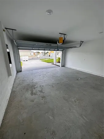 a view of a indoor garage