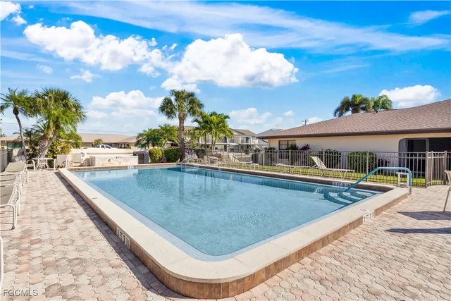 swimming pool view from a balcony