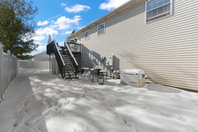 a view of outdoor space with seating area