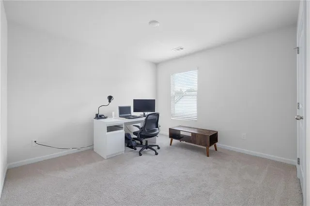 a view of a workspace with a window