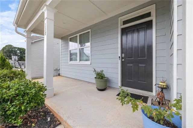 a view of a entryway door front of house