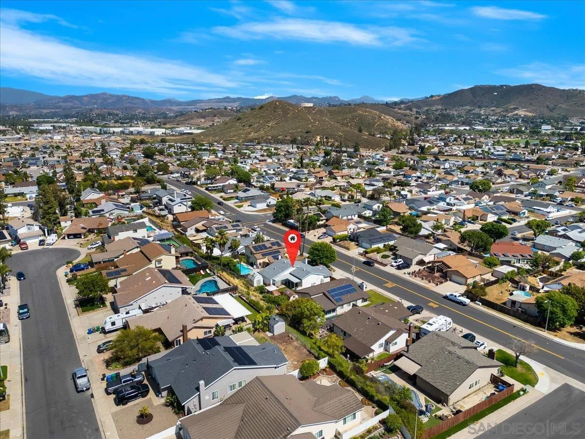 10738 2nd Street Santee, CA 92071 - Photo 51 of 52 an aerial view of residential houses with outdoor space