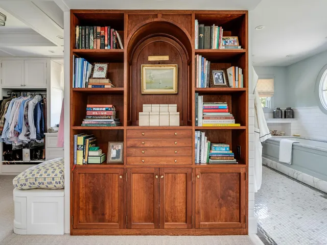 a view of front door with racks