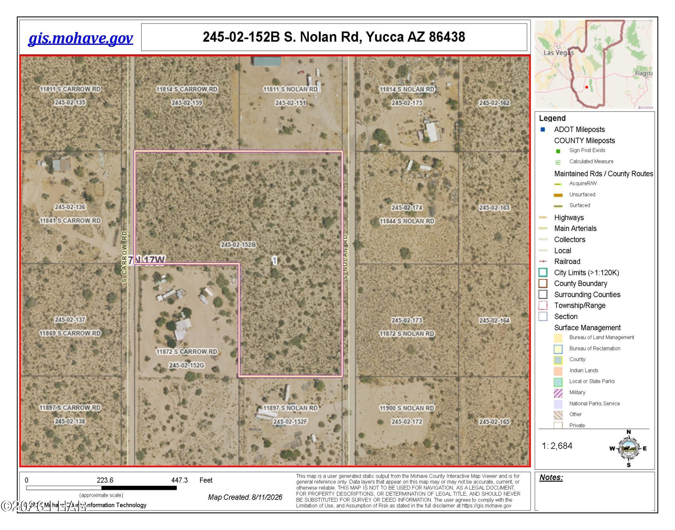 245-02-152 South Carrow Road Yucca, AZ 86438 - Photo 6 of 18 245.02.152B Map Photo