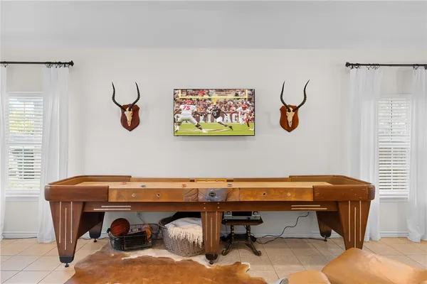 a room with furniture and a table