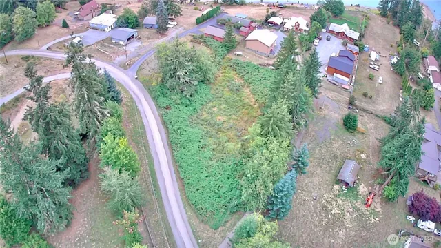 a view of a lake with a mountain in the background