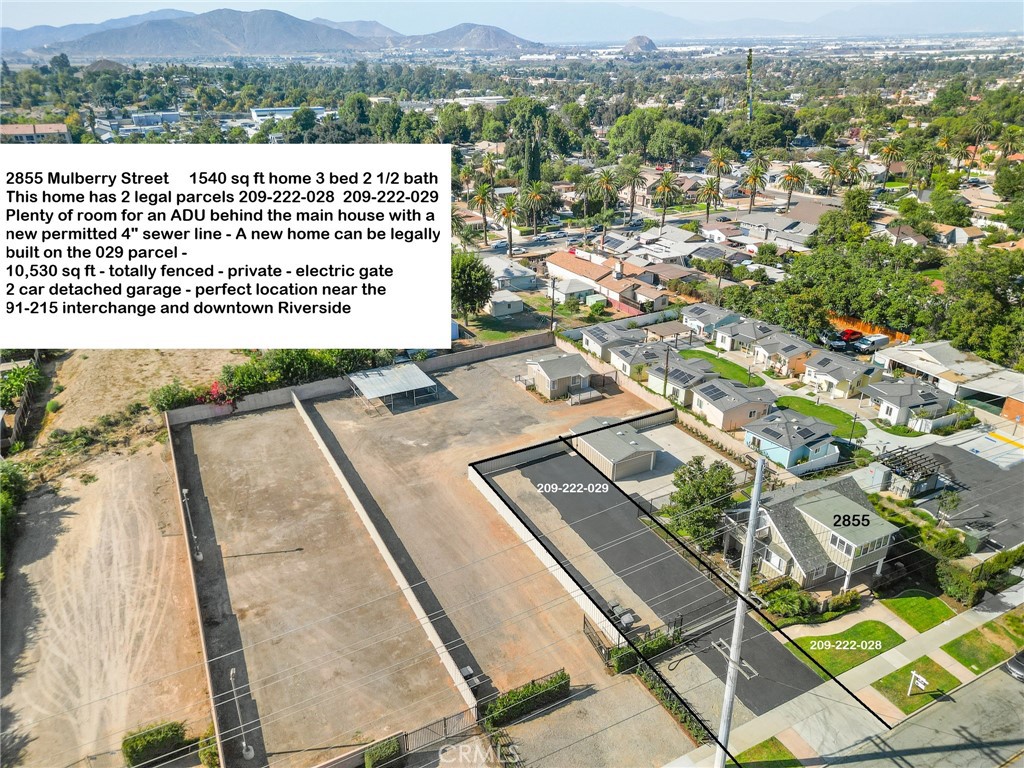 2855 Mulberry Street Riverside, CA 92501 - Photo 4 of 43 an aerial view of residential houses with outdoor space
