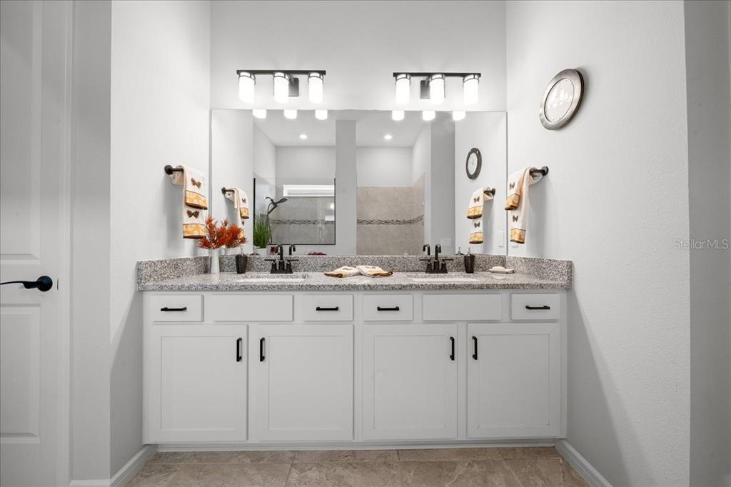 8750 Southwest 59th Ln Road Ocala, FL 34481 - Photo 37 of 41 a bathroom with double vanity sink and a mirror