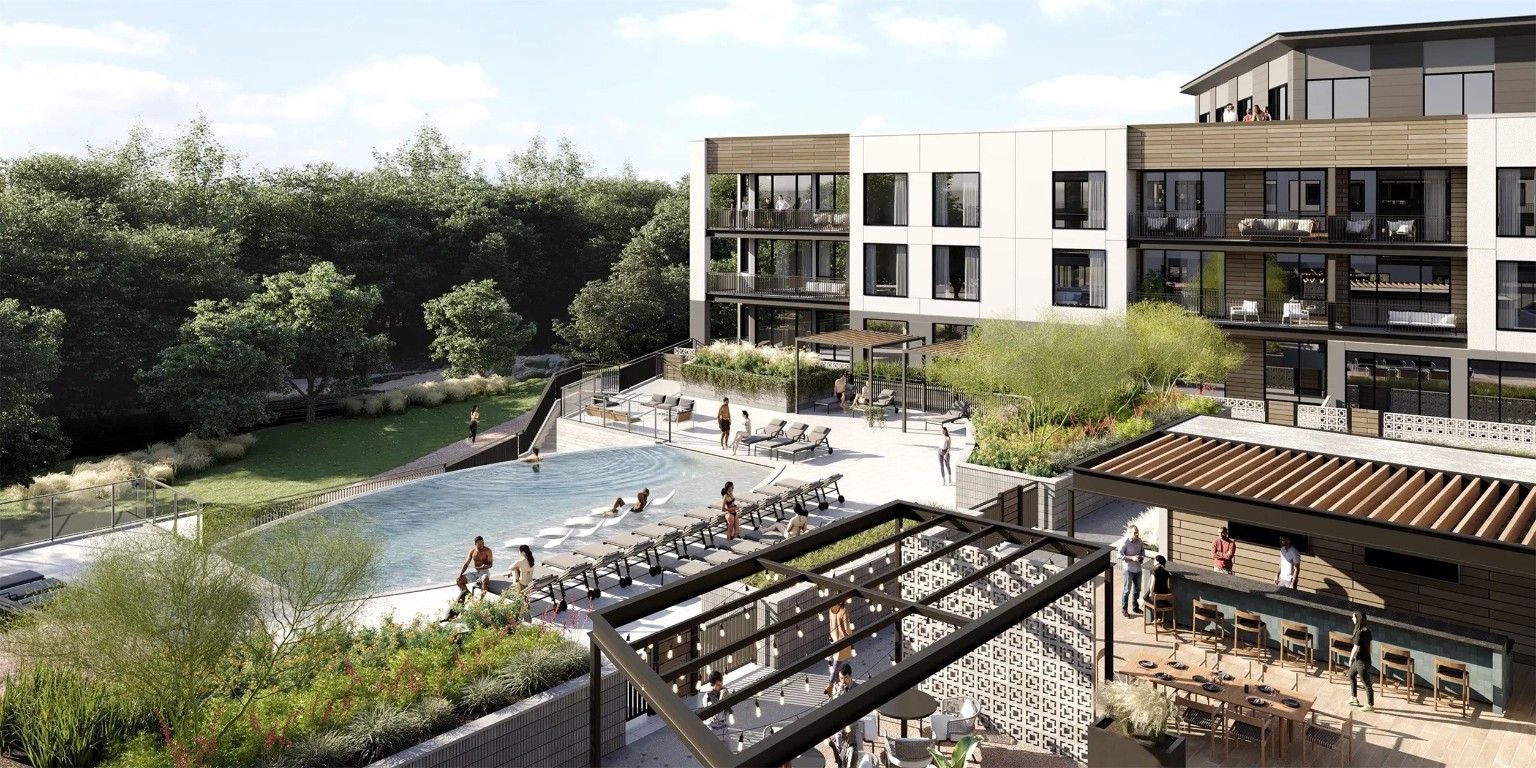 2209 South 1st Street, Unit 113 Austin, TX 78704 - Photo 13 of 16 a view of a patio with table and chairs with wooden floor and fence