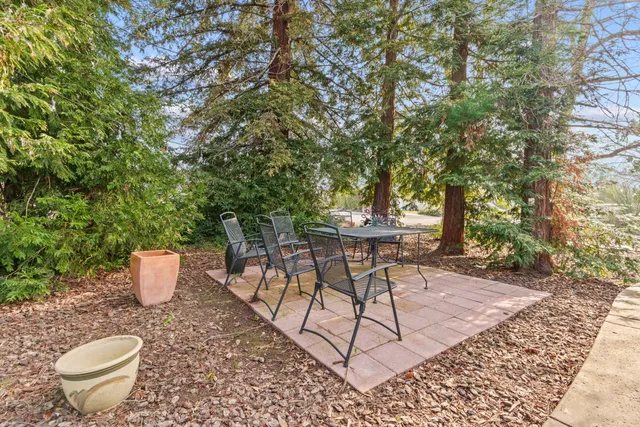 a table and chairs in the patio