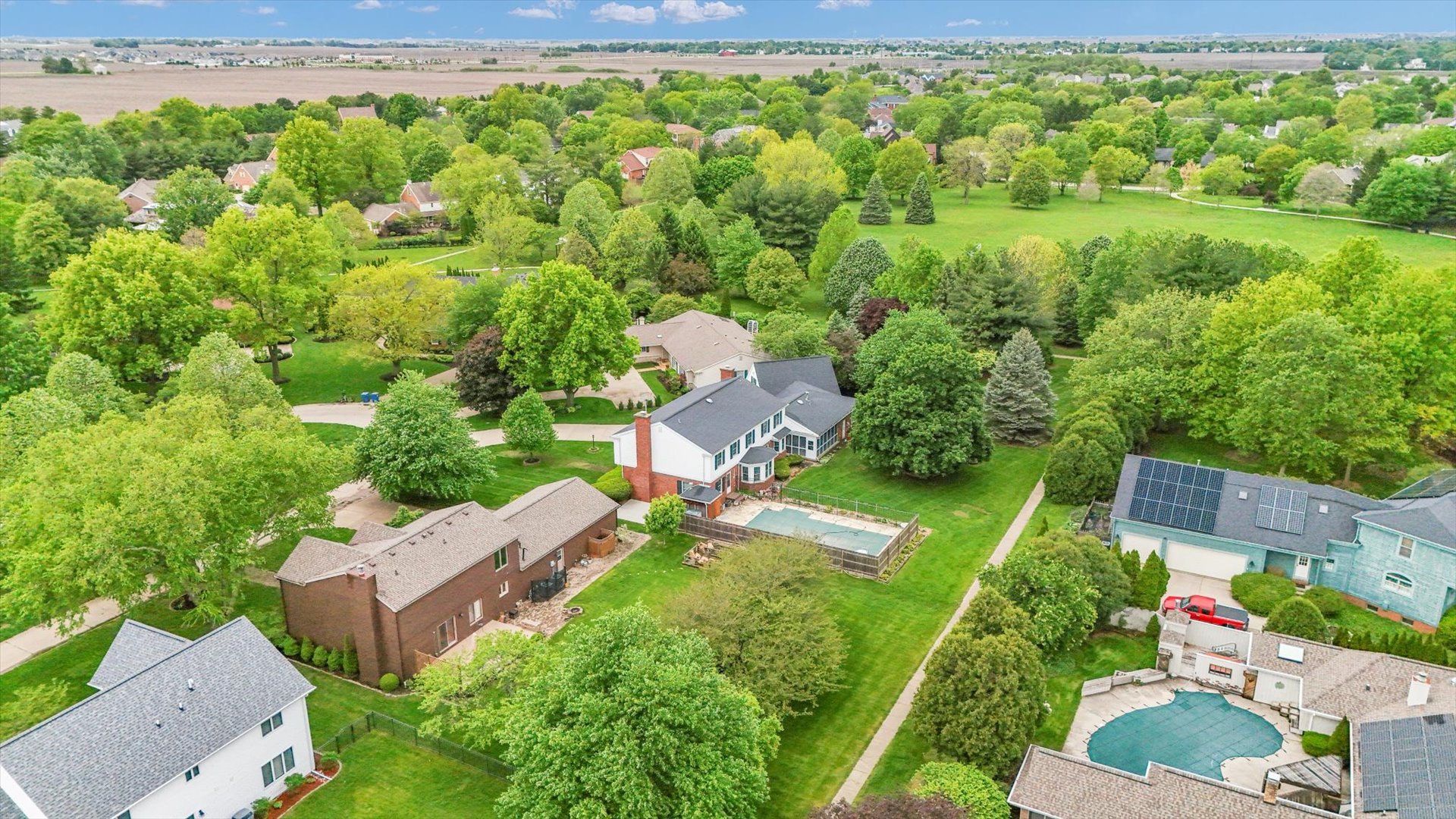2706 North Salisbury Court Champaign, IL 61821 - Photo 58 of 60 an aerial view of a house with a yard