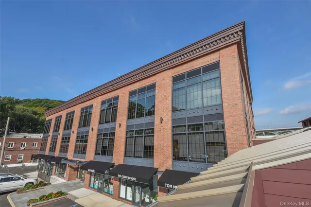 a front view of building with glass door