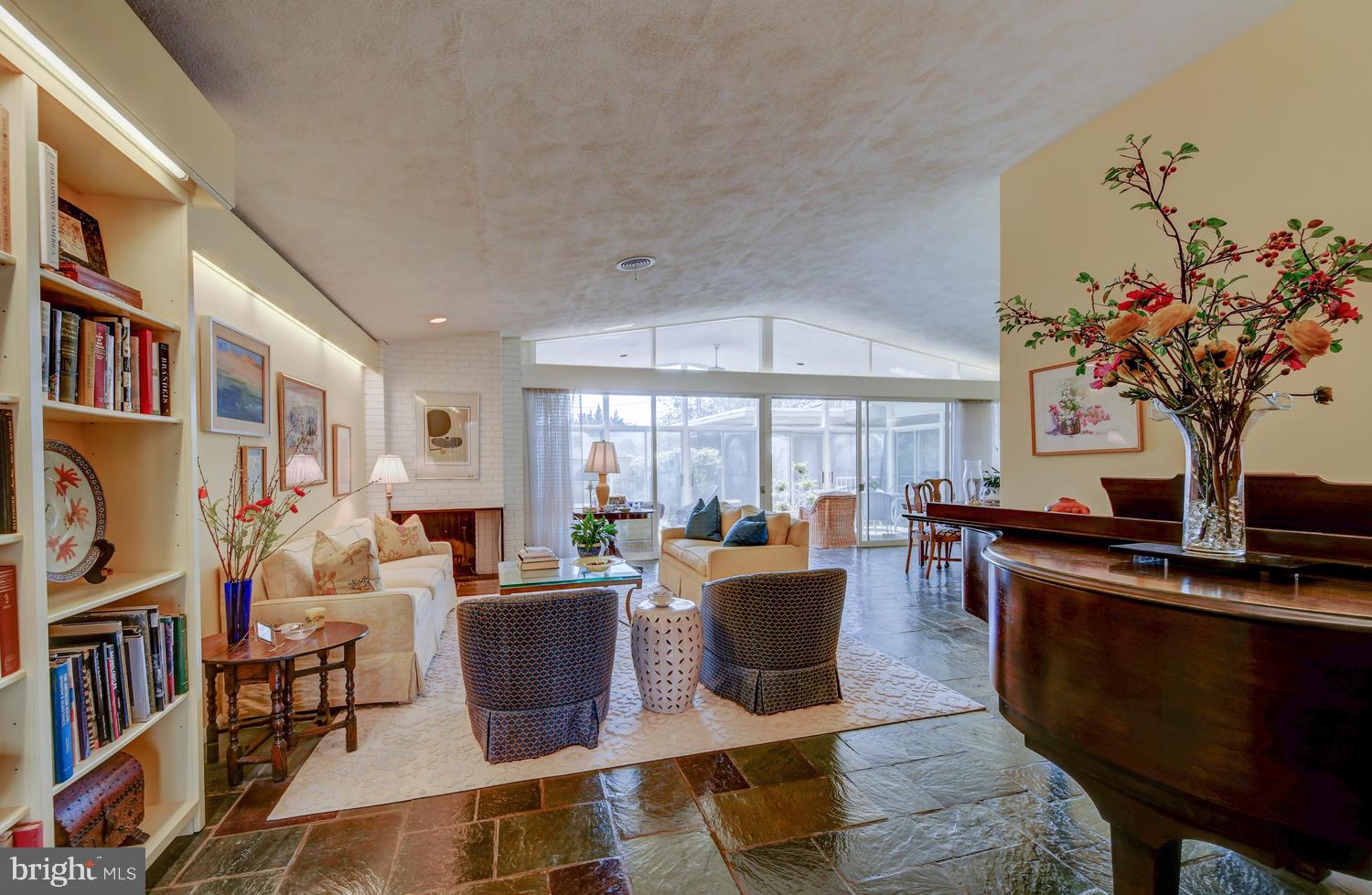 Living Room with view to Sun Room