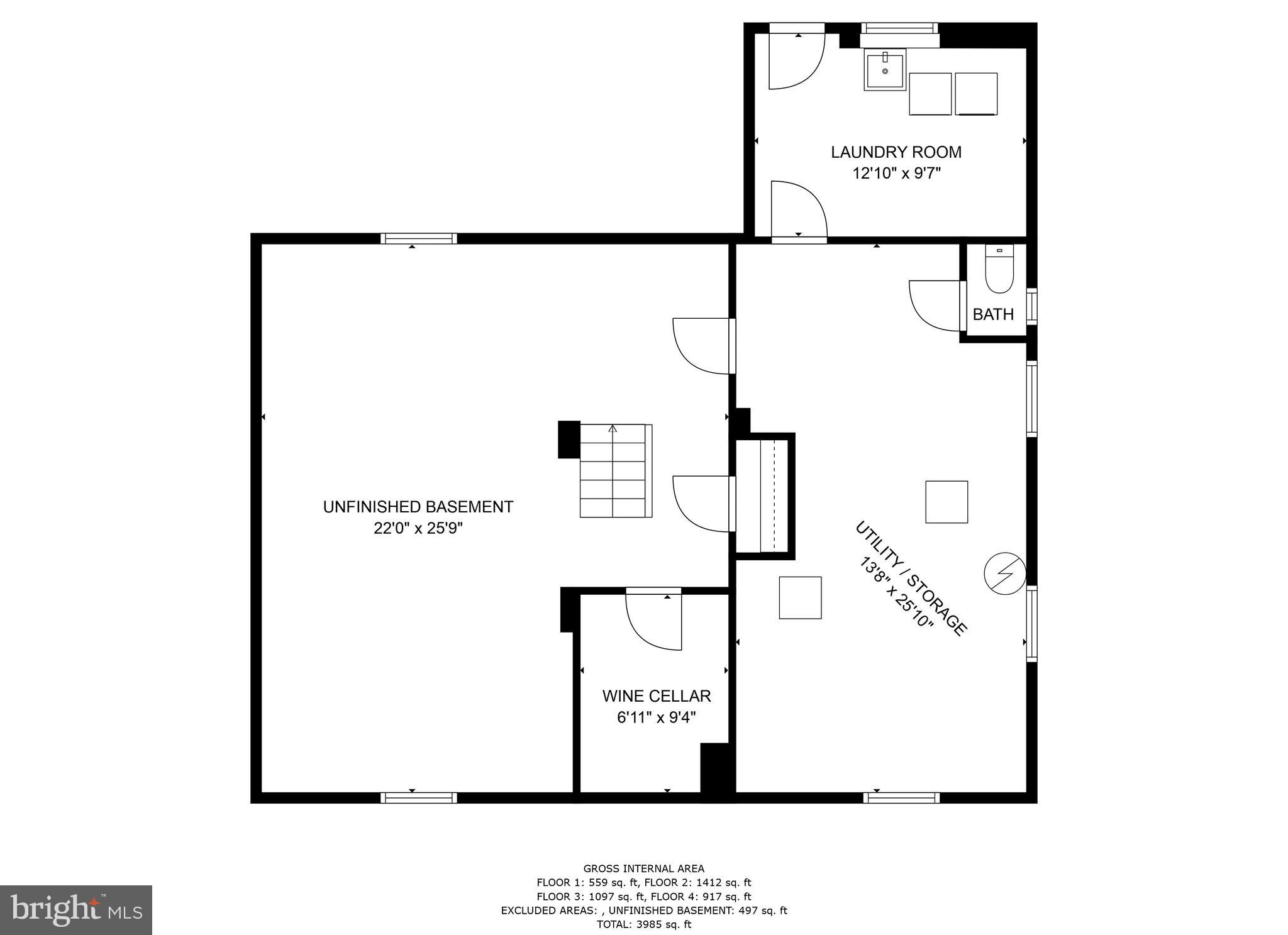 7 Wendover Road Baltimore, MD 21218 - Photo 95 of 95 Basement floor plan