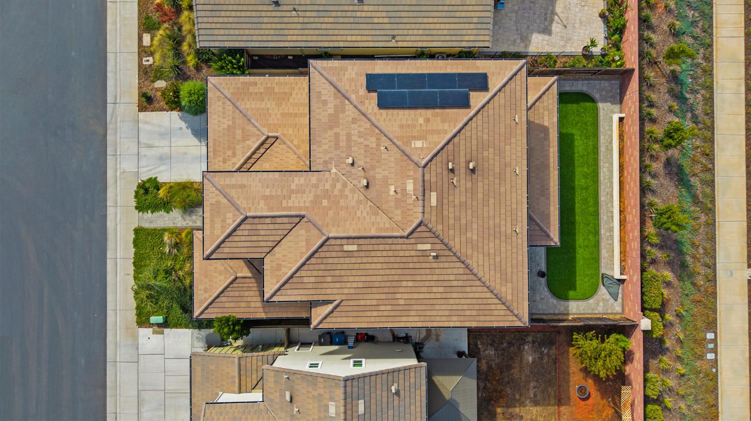 4040 Aura Way Rancho Cordova, CA 95742 - Photo 47 of 49 an aerial view of a house with swimming pool