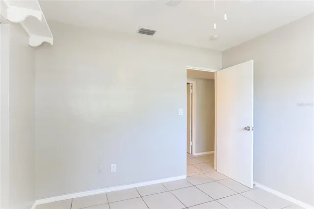 an empty room with a window