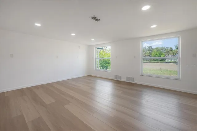 a view of a lake with houses