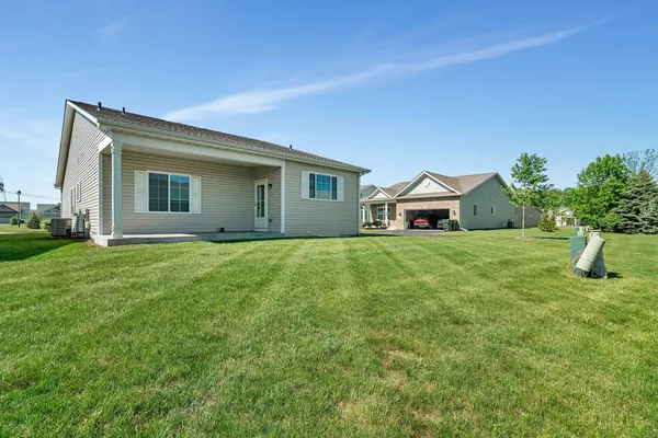 a house view with a garden space