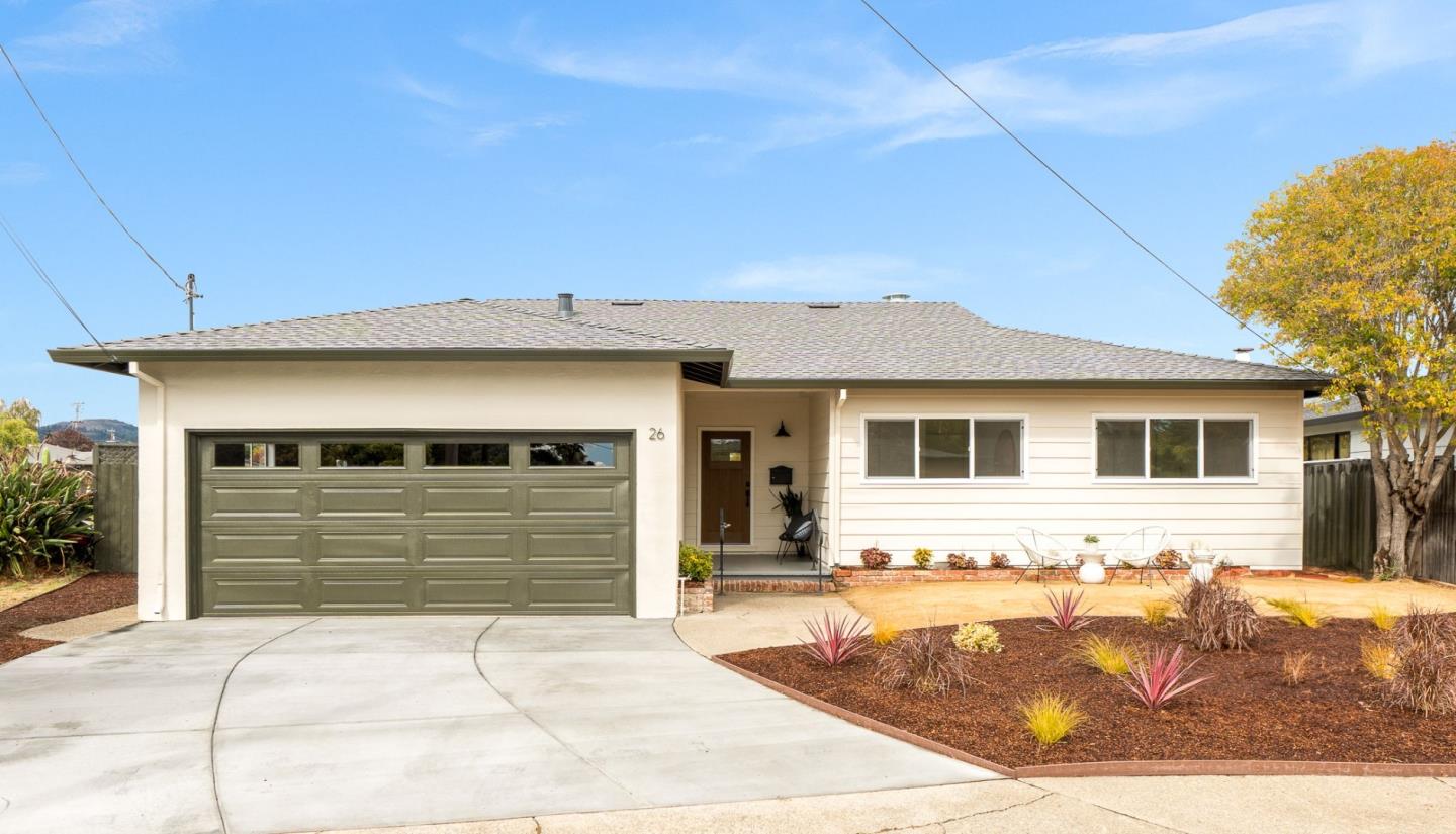 a front view of a house