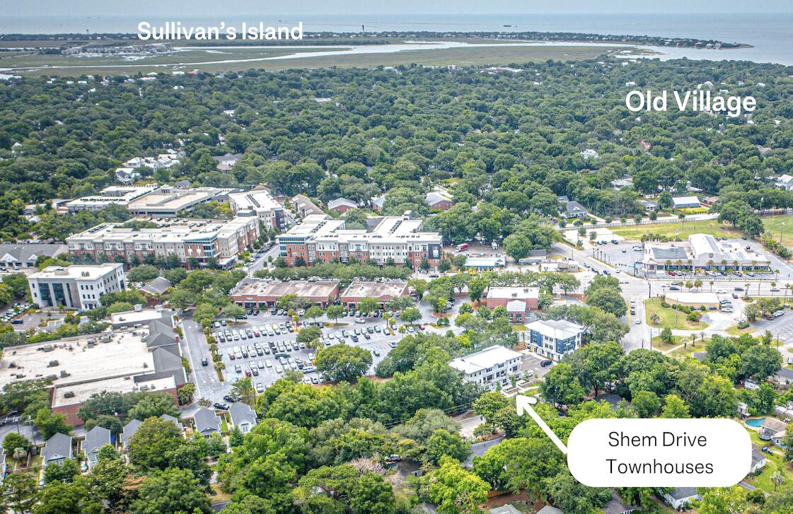 14 Shem Drive Mount Pleasant, SC 29464 - Photo 47 of 51 Shem Dr Townhouses -- Drone with SI and