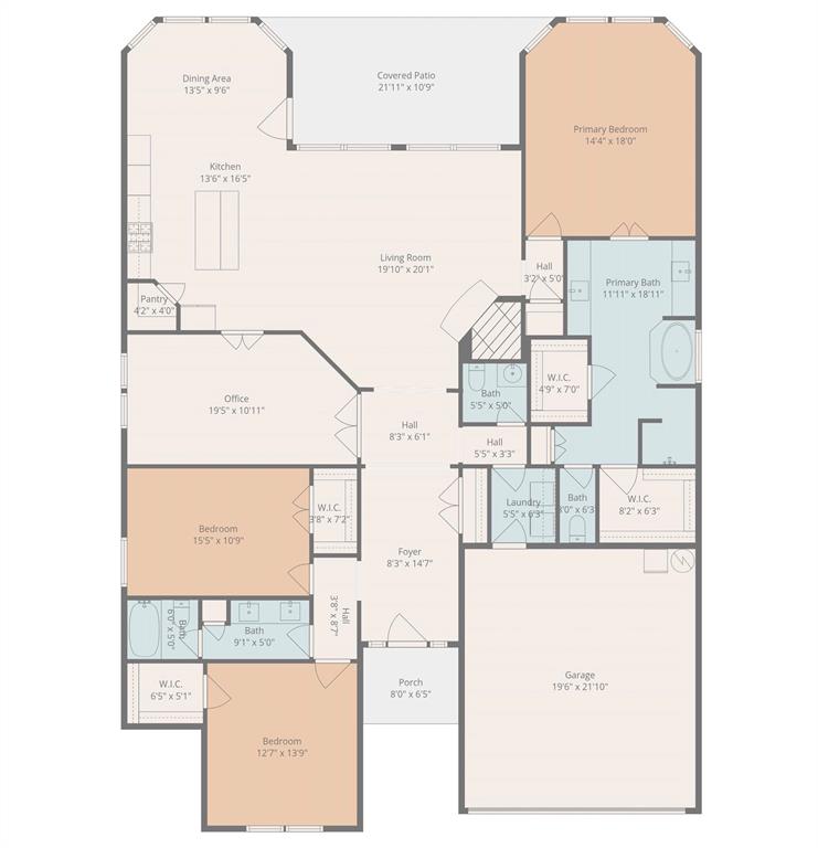 7224 Prestwick Terrace Benbrook, TX 76126 - Photo 26 of 26 Floor plan to showcase the layout of the home. Schedule your showing today!