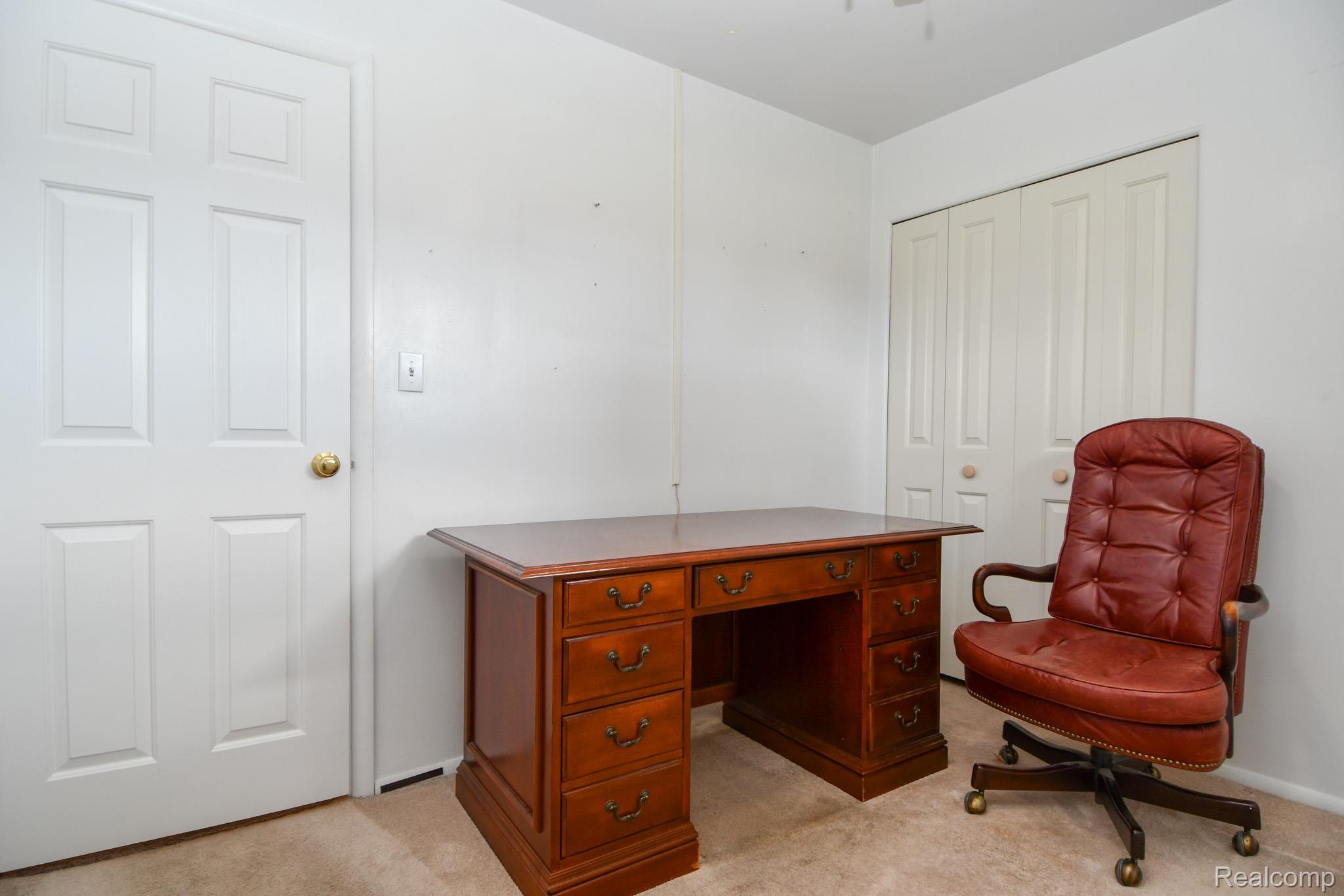 6443 Richfield Road Flint, MI 48506 - Photo 22 of 40 Office featuring light carpet & closet. Can also be a used as a bedroom